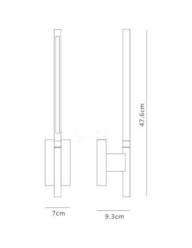 Applique murale Led Torch noire - Mantra Leluminaireled.com