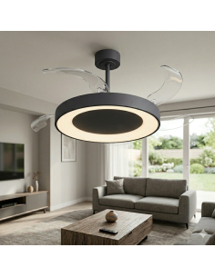 Ventilateur Diam.106cm Dim. 40W 3000/5000K Noir - Mantra - Niseko fan II M 2