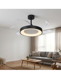 Ventilateur Diam.91 cm Dim. 36 W 3000/5000K Noir - Mantra - Niseko fan II S 2