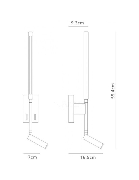 Applique murale Led avec liseuse - Mantra - Torch Leluminaireled.com