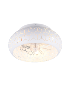 Plafonnier Bidar blanc mat Ø50 cm design moderne minimaliste Trio