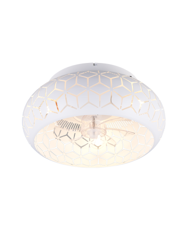 Plafonnier Bidar blanc mat Ø50 cm design moderne minimaliste Trio