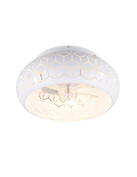 Plafonnier Bidar blanc mat Ø50 cm design moderne minimaliste Trio