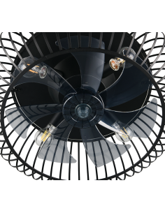 Plafonnier ventilateur JOHANNA noir mat 61 cm vue principale 2