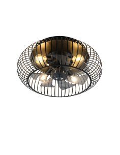 Plafonnier ventilateur JOHANNA noir mat 61 cm vue principale