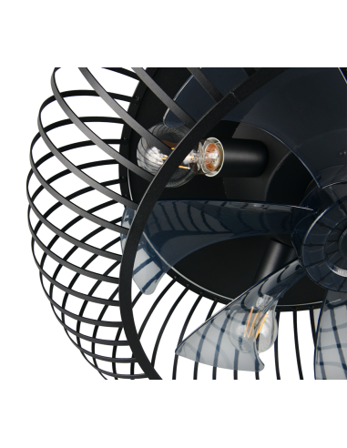 Plafonnier ventilateur JOHANNA noir 3xE27 61 cm