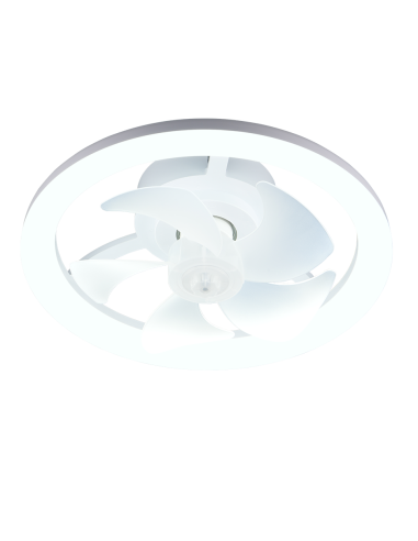 Plafonnier ventilateur PAJALA LED blanc 40 cm design compact