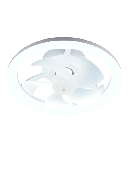 Plafonnier ventilateur PAJALA LED blanc 40 cm design compact