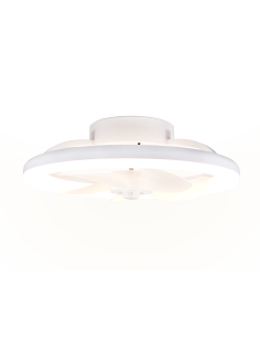 Plafonnier ventilateur PAJALA LED blanc 40 cm design compact 2