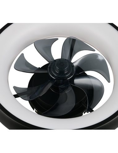 Plafonnier ventilateur MUONIO installé intérieur moderne plafond bas