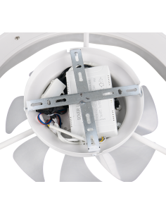 Plafonnier ventilateur SKAULO LED blanc mat 50 cm moderne 2
