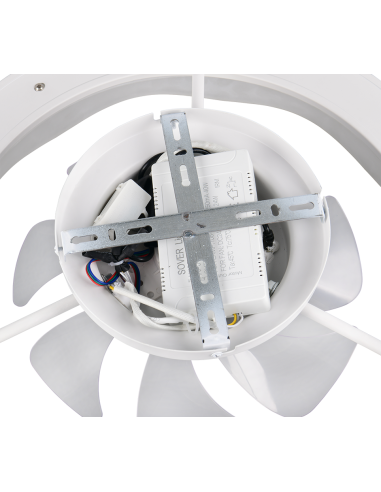 Plafonnier ventilateur SKAULO LED 35W 50 cm blanc