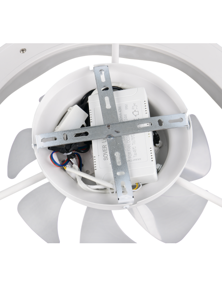 Plafonnier ventilateur SKAULO LED 35W 50 cm blanc