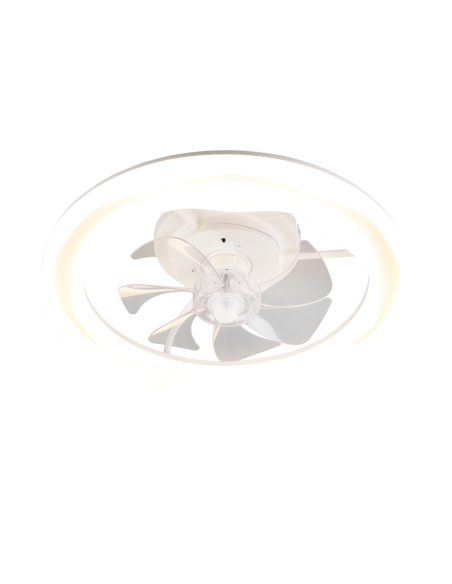 Plafonnier ventilateur SKAULO LED 35W 50 cm blanc