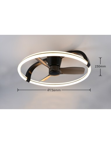 Ventilateur plafonnier STOCKHOLM avec télécommande et lumière CCT