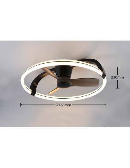 Ventilateur plafonnier STOCKHOLM avec télécommande et lumière CCT