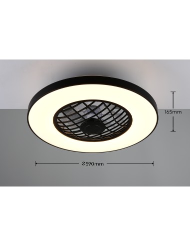 Ventilateur plafonnier LINKÖPING RGBW avec télécommande moderne
