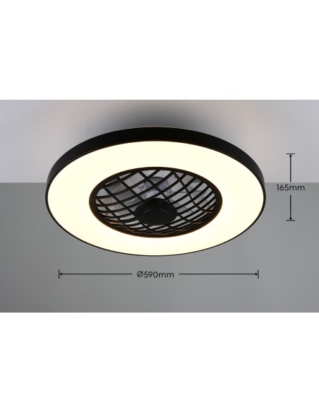 Ventilateur plafonnier LINKÖPING RGBW avec télécommande moderne
