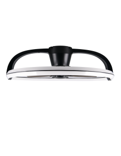 Plafonnier ventilateur STOCKHOLM LED noir mat grand format 73 cm