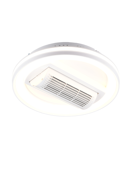 Plafonnier ventilateur KURULA LED blanc compact 48 cm