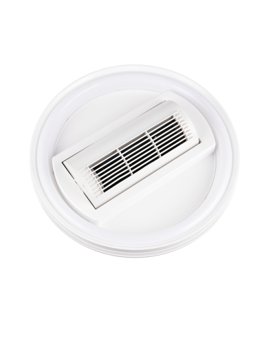 Plafonnier ventilateur KURULA LED installé dans chambre ou salon moderne