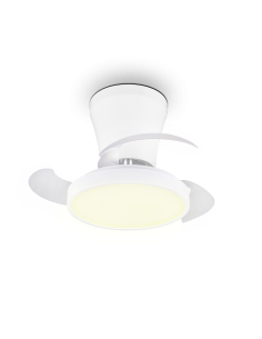 Plafonnier ventilateur TAMPERE LED blanc grand format 71 cm