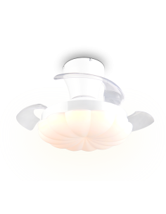 Plafonnier ventilateur BORAS LED blanc mat 60 cm moderne