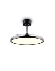 Plafonnier ventilateur KASFJORD LED noir mat grand format 2