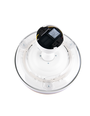 Plafonnier ventilateur VOLDA LED installé dans salon moderne spacieux