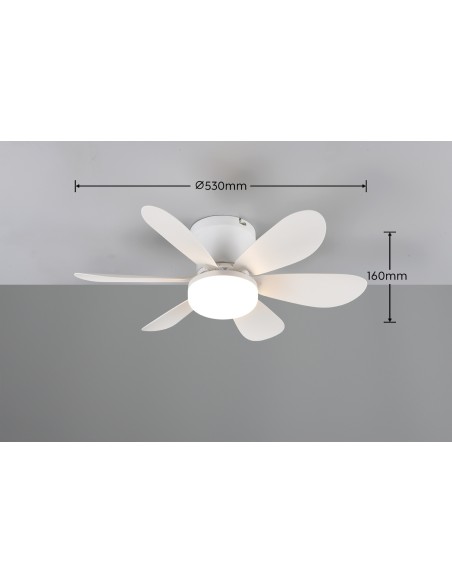 Ventilateur plafonnier LUND avec télécommande et lumière CCT réglable