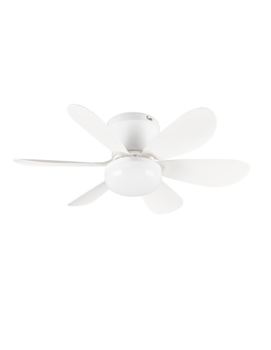 Plafonnier ventilateur LUND LED 8W compact blanc