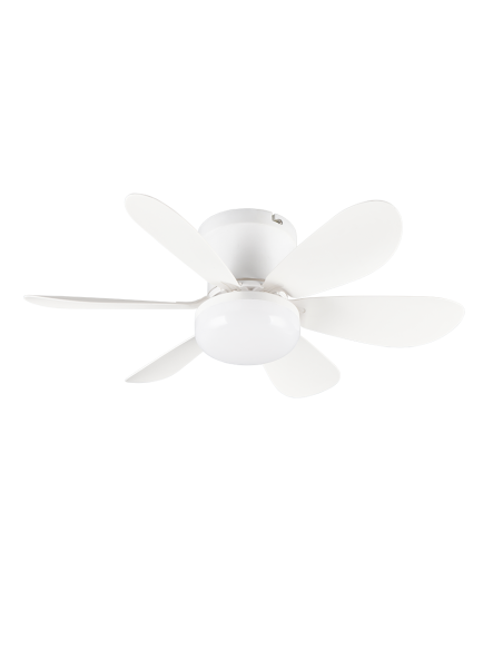Plafonnier ventilateur LUND LED 8W compact blanc