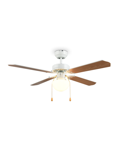 Ventilateur de plafond HAMMERFEST blanc mat 106 cm classique