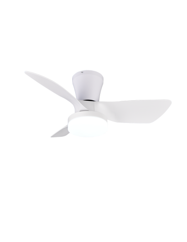 Ventilateur de plafond 6 vitesses RANDERS blanc mat pour salon moderne