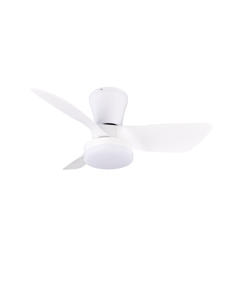 Ventilateur plafond LED RANDERS 20W télécommande blanc