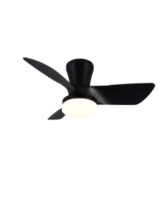 Ventilateur de plafond LED RANDERS noir mat design moderne 20W