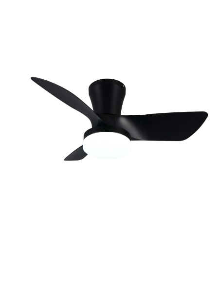 Ventilateur plafond 6 vitesses noir mat RANDERS pour intérieur moderne