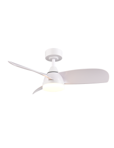 Plafonnier ventilateur LED HELSINKI blanc mat design moderne 20W