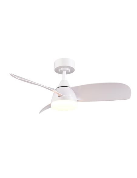 Plafonnier ventilateur LED HELSINKI blanc mat design moderne 20W