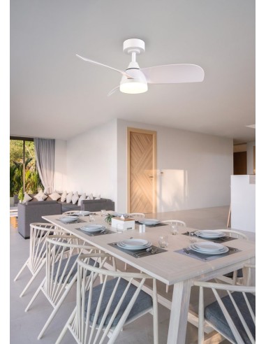 Ventilateur plafonnier HELSINKI LED CCT 2700K à 6500K télécommande