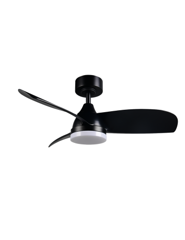 Ventilateur plafonnier HELSINKI noir LED CCT 2700K à 6500K télécommande