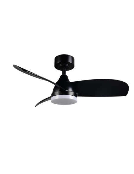 Ventilateur plafonnier HELSINKI noir LED CCT 2700K à 6500K télécommande