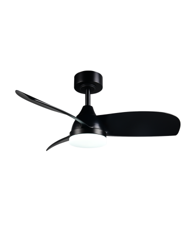 Plafonnier ventilateur LED HELSINKI noir 20W 90 cm