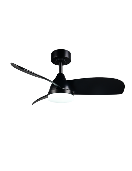 Plafonnier ventilateur LED HELSINKI noir 20W 90 cm