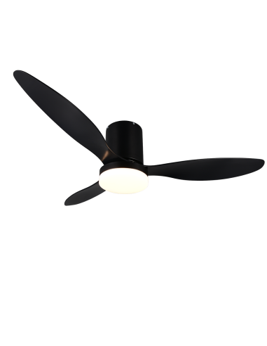 Ventilateur plafond LED GÖTEBORG noir mat 132 cm design moderne