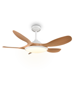 Ventilateur plafond LED FLEN effet bois 24W design moderne