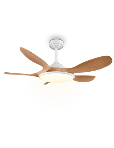 Ventilateur plafond LED FLEN effet bois 24W design moderne