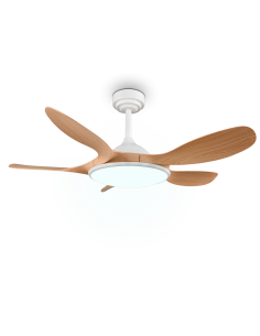Ventilateur plafond LED FLEN effet bois 24W design moderne 2