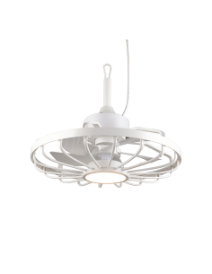 Ventilateur plafond LED OSLO IP44 blanc design moderne 20W
