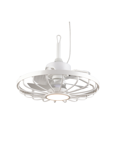 Ventilateur plafond LED OSLO IP44 blanc design moderne 20W